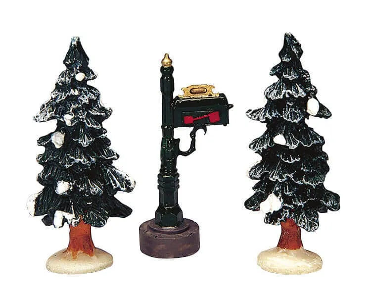 lemax-mailbox-two-trees-briefkasten-miniatur image 1
