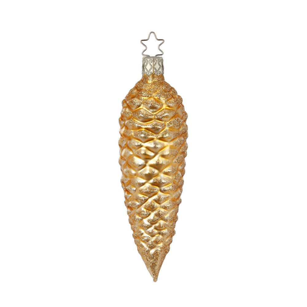 inge-glas-goldener-zapfen-christbaumkugel-13-5-cm image 1