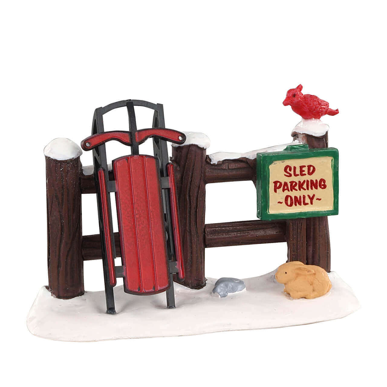 lemax-sled-parking-only-miniatur-deko-f-r-winter-und-weihnachtsd-rfer image 1