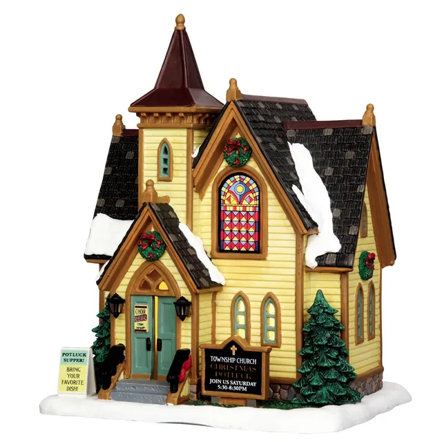 lemax-church-potluck-supper-weihnachtsdorf-haus image 1