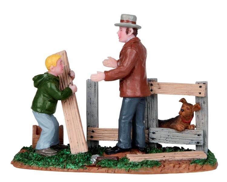 lemax-mending-fences-holidays-seasons-miniaturfiguren-set image 1