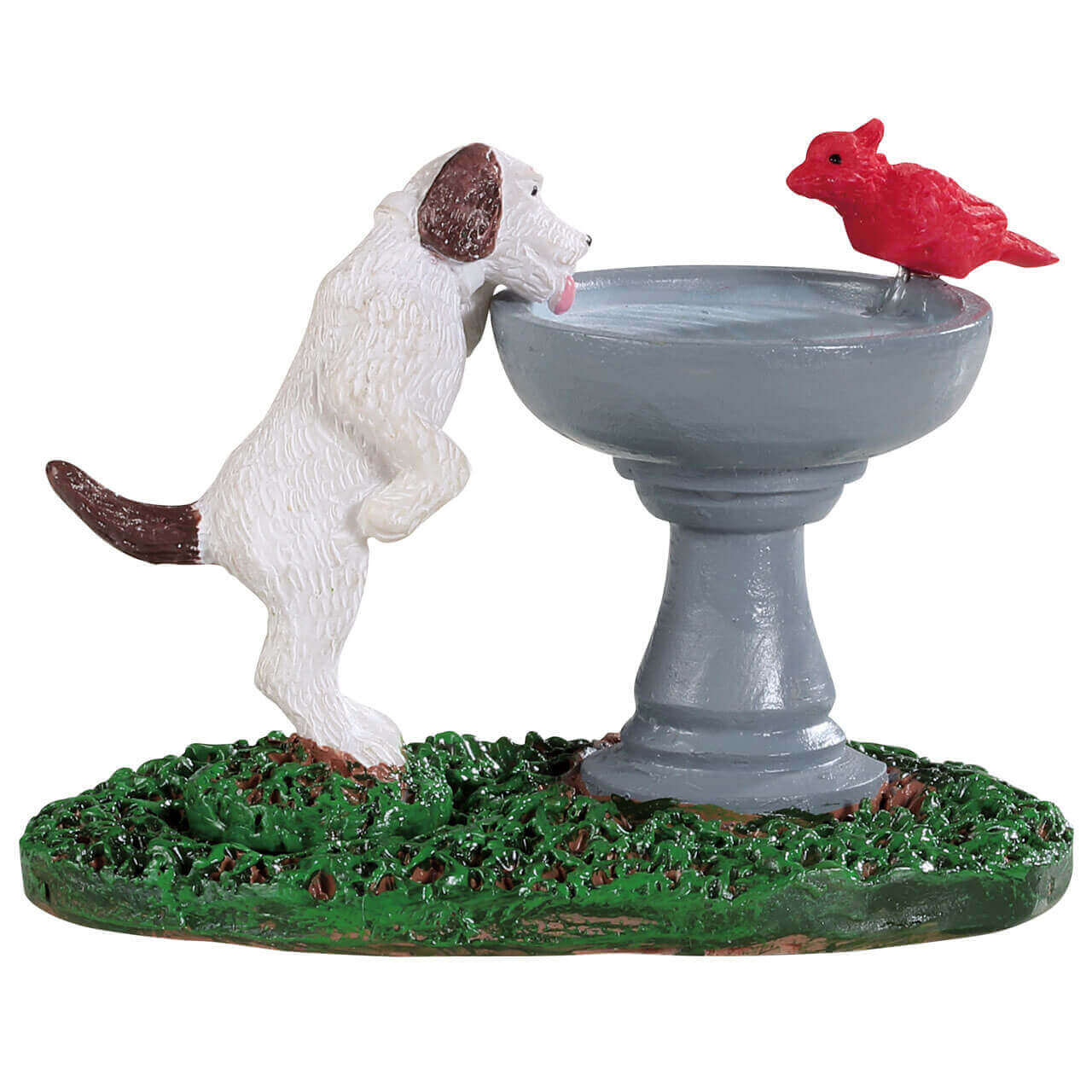 lemax-bird-bath-dog-fountain-caddington-figur image 1