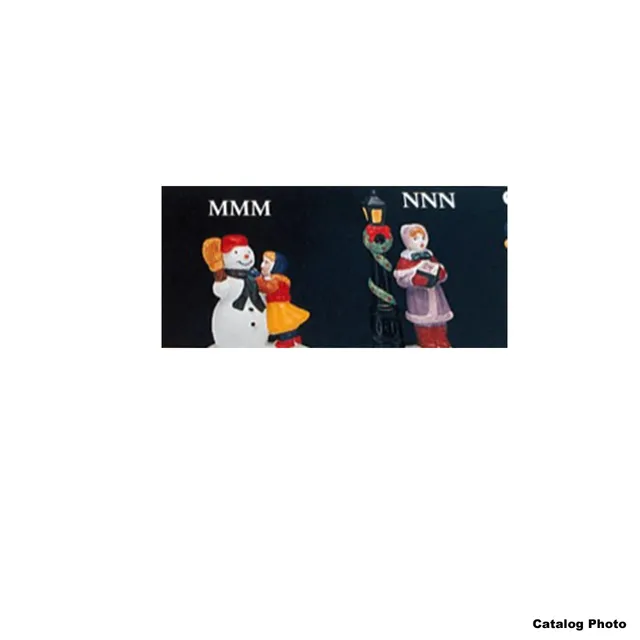 lemax-girl-fixing-snowman-winter-miniaturfigur-m-dchen-mit-schneemann image 1