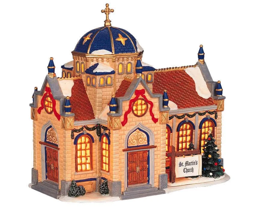 lemax-st-martin-s-church-beleuchtete-miniaturkirche-f-r-weihnachtsdorf image 1