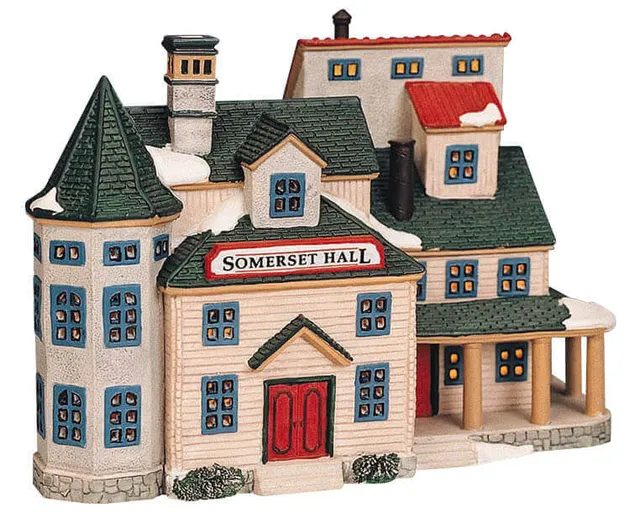 lemax-somerset-hall-klassisches-weihnachtsdorf-haus image 1
