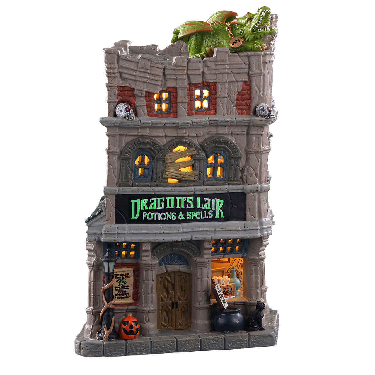 lemax-dragon-s-lair-potions-spells-spooky-town-haus image 2