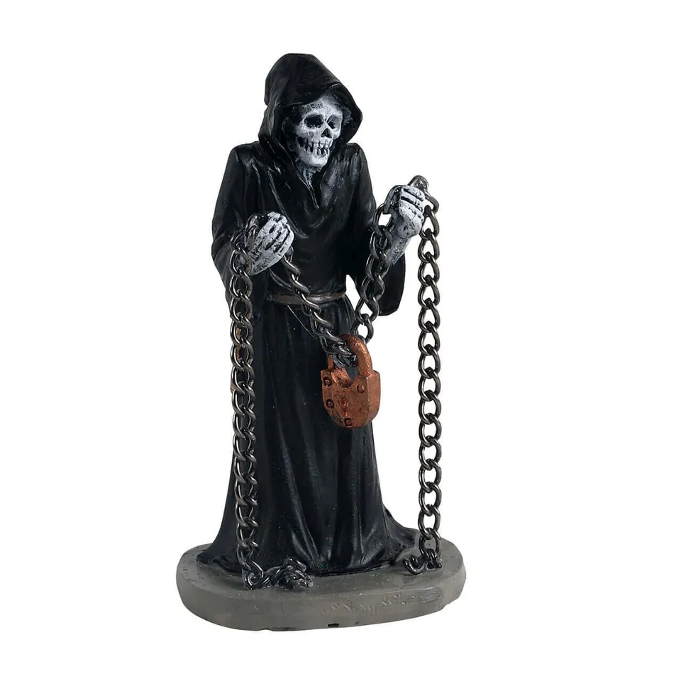 lemax-chains-spooky-town-skelett-figur-mit-kette image 1