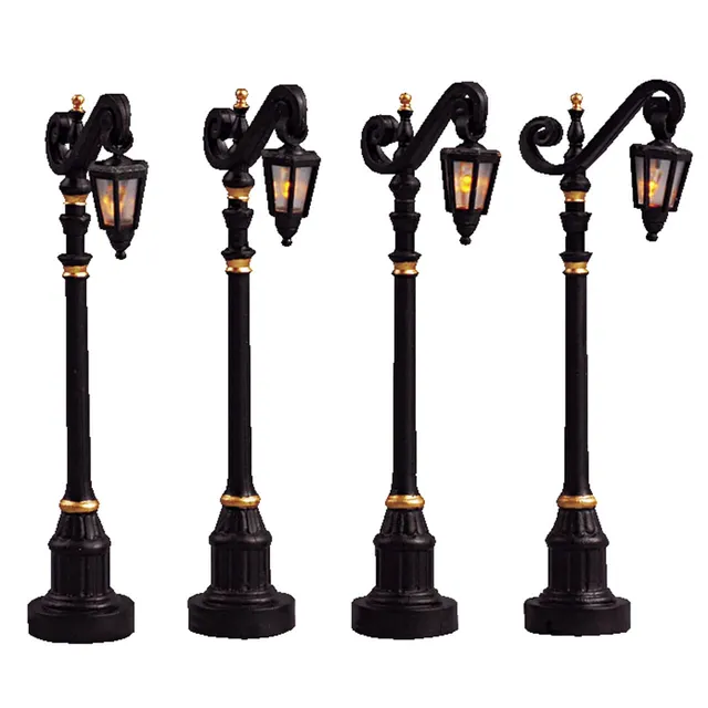 lemax-colonial-street-lamp-4er-set-dorf-stra-enlaternen image 1