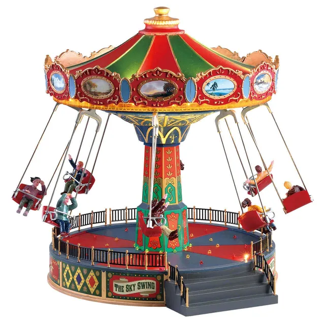 lemax-the-sky-swing-elektrisches-karussell-mit-lichteffekten-f-r-lemax-karnevals image 1