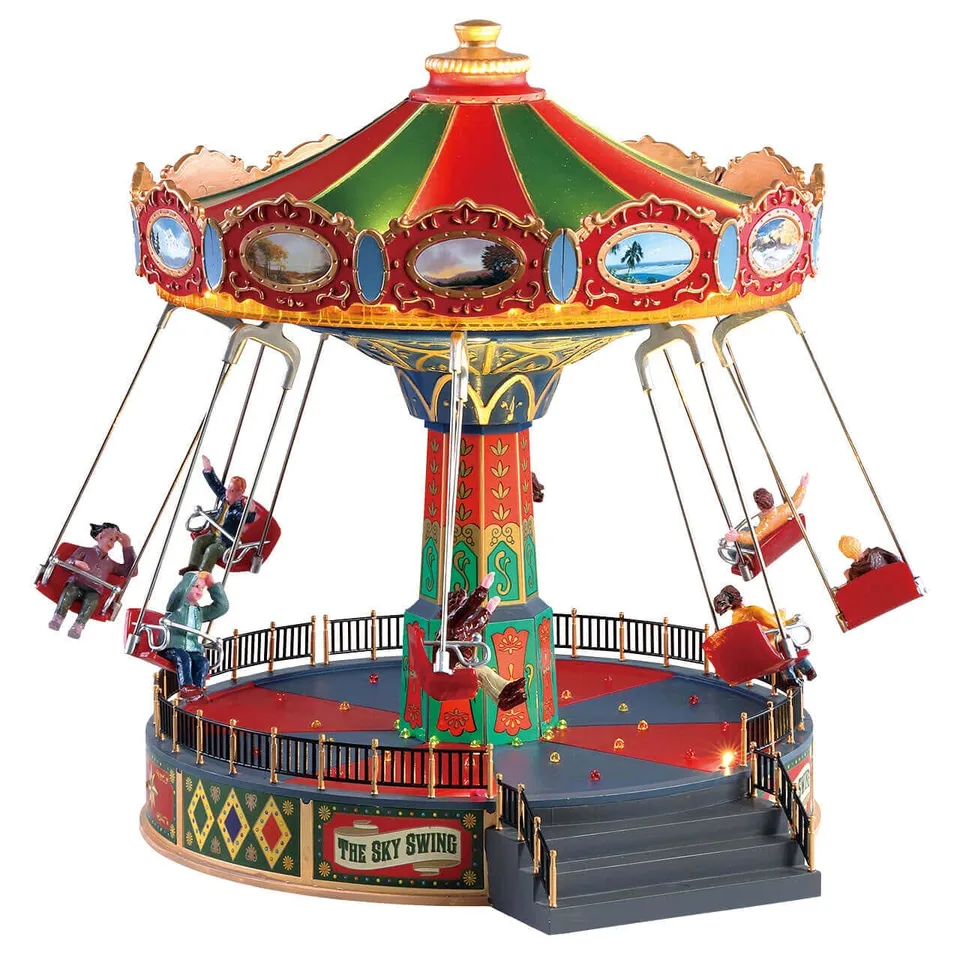 lemax-the-sky-swing-elektrisches-karussell-mit-lichteffekten-f-r-lemax-karnevals image 1
