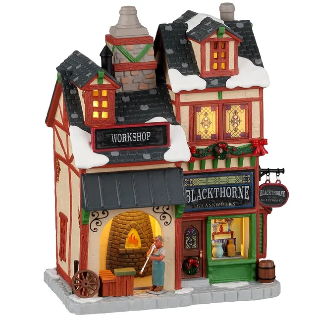 lemax-blackthorne-glassworks-beleuchtete-glasbl-serei-caddington image 1