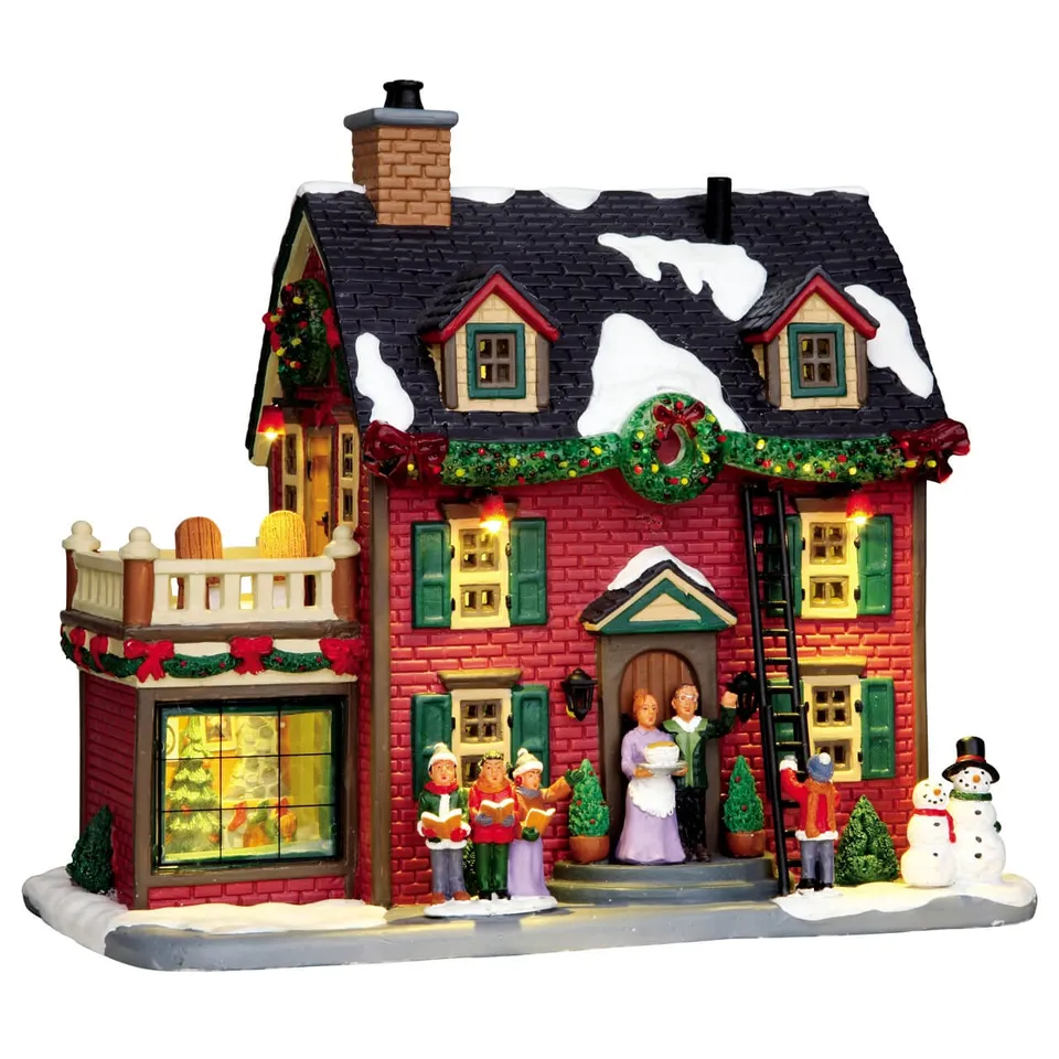 lemax-decorating-the-new-england-hearth-beleuchteter-kamin-miniatur image 1