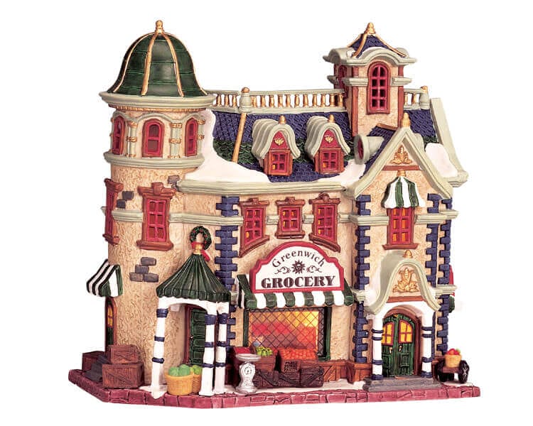 lemax-greenwich-grocery-beleuchtetes-weihnachtsdorf-haus image 1