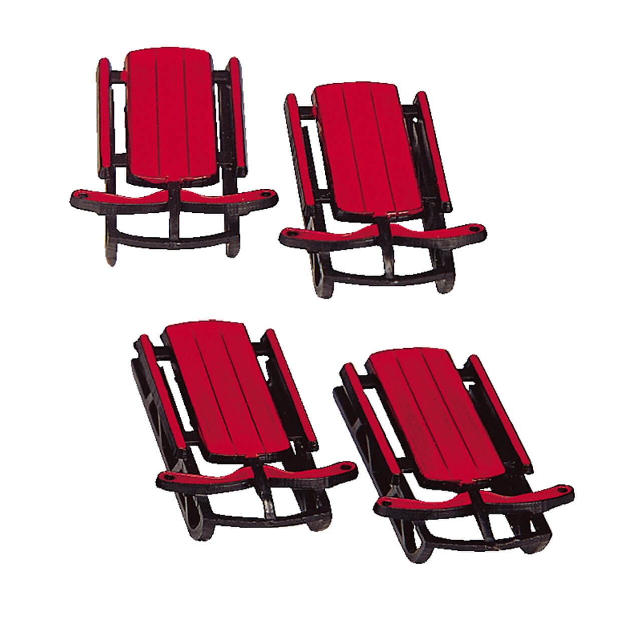 lemax-sled-set-of-4-rote-holzschlitten-deko-4-teilig image 1