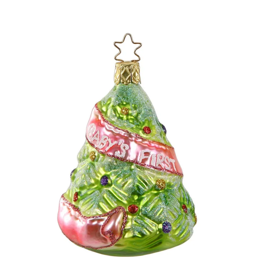 inge-glas-baby-s-erster-weihnachtsbaum-christbaumkugel-rosa-9-cm image 1