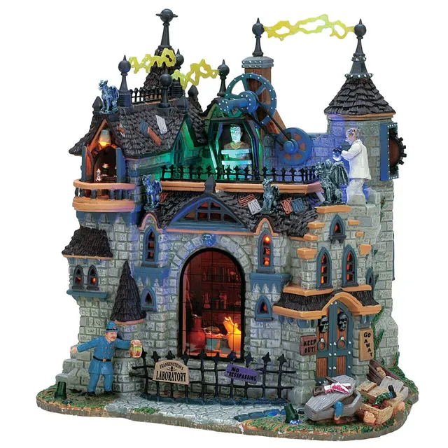 lemax-spooky-town-frankenstein-s-laboratory-mit-licht-und-bewegung image 1