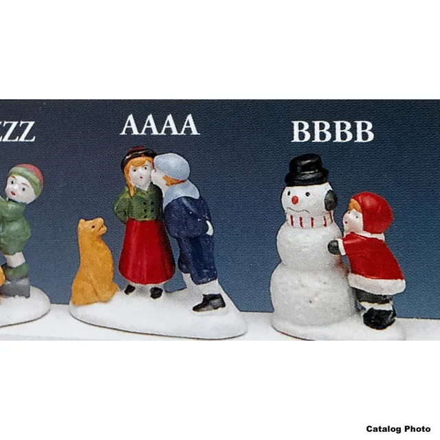 lemax-snowman-and-girl-schneemann-miniaturfigur image 1