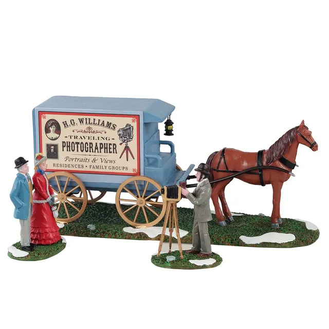 lemax-traveling-photographer-wagon-caddington-kutsche-mit-pferd image 1