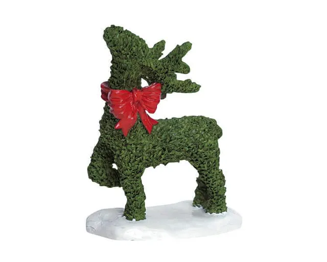 lemax-standing-reindeer-topiary-rentier-buchsbaum-figur image 1