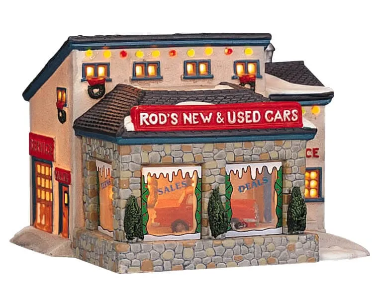 lemax-rod-s-car-lot-holidays-seasons-miniaturhaus image 1