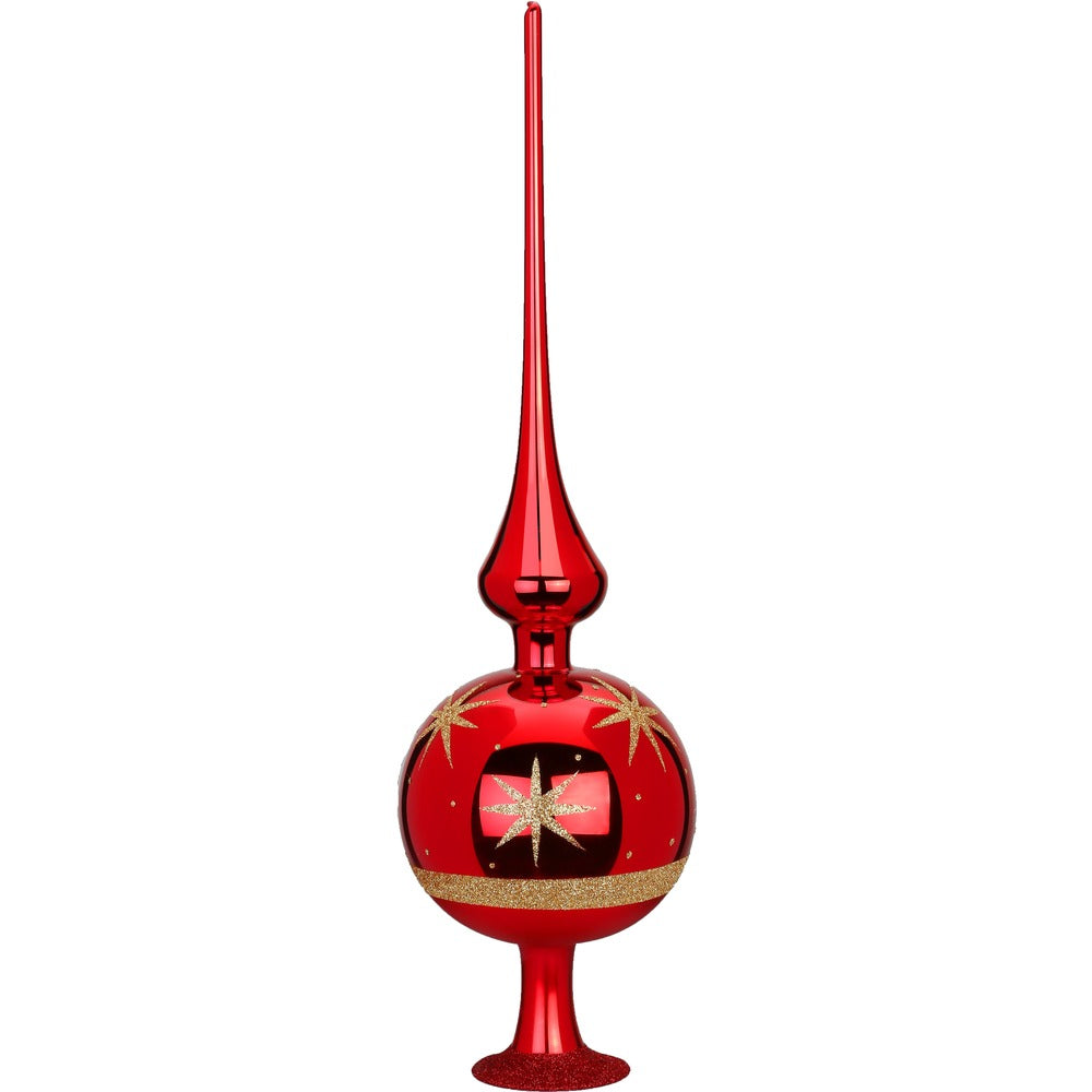 inge-glas-sternenklar-christbaumspitze-36-cm-rot-glanz image 1