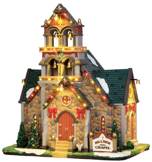 lemax-hillside-bell-chapel-beleuchtete-kapelle-mit-kantenbeleuchtung-f-r-holiday image 1