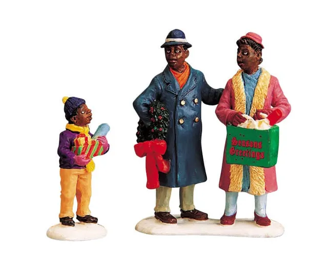 lemax-shopping-together-miniaturfiguren-set image 1
