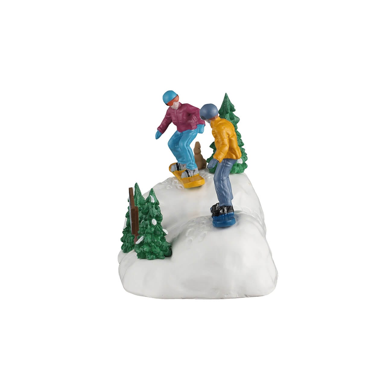 lemax-snowboarding-practice-vail-village-miniatur-szene image 3