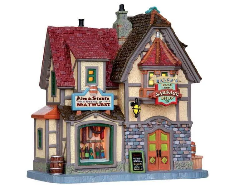 lemax-helga-s-beer-sausage-shop-beleuchtetes-miniaturhaus image 1