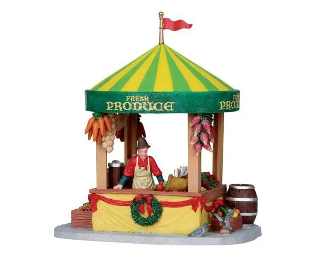 lemax-produce-market-stall-holidays-seasons-miniatur-marktstand image 1
