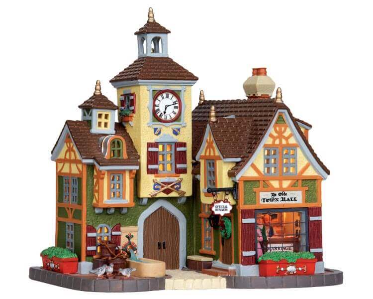 lemax-ye-olde-town-hall-miniatur-rathaus image 1