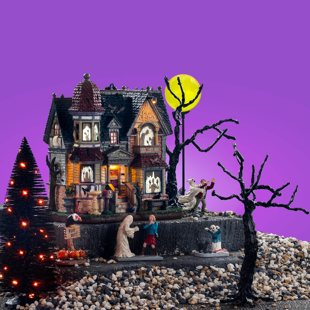 lemax-the-house-of-shadows-set-spooky-town-miniaturhaus image 1