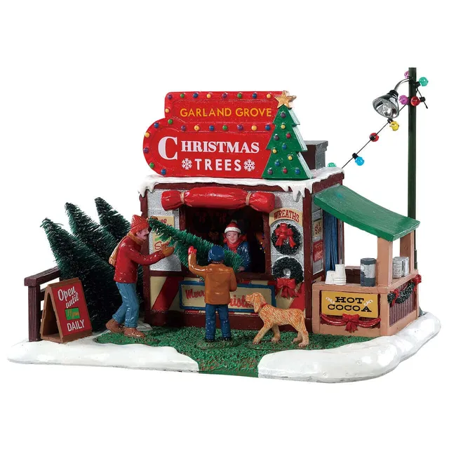 lemax-garland-grove-tree-lot-weihnachtsbaumverkauf image 1