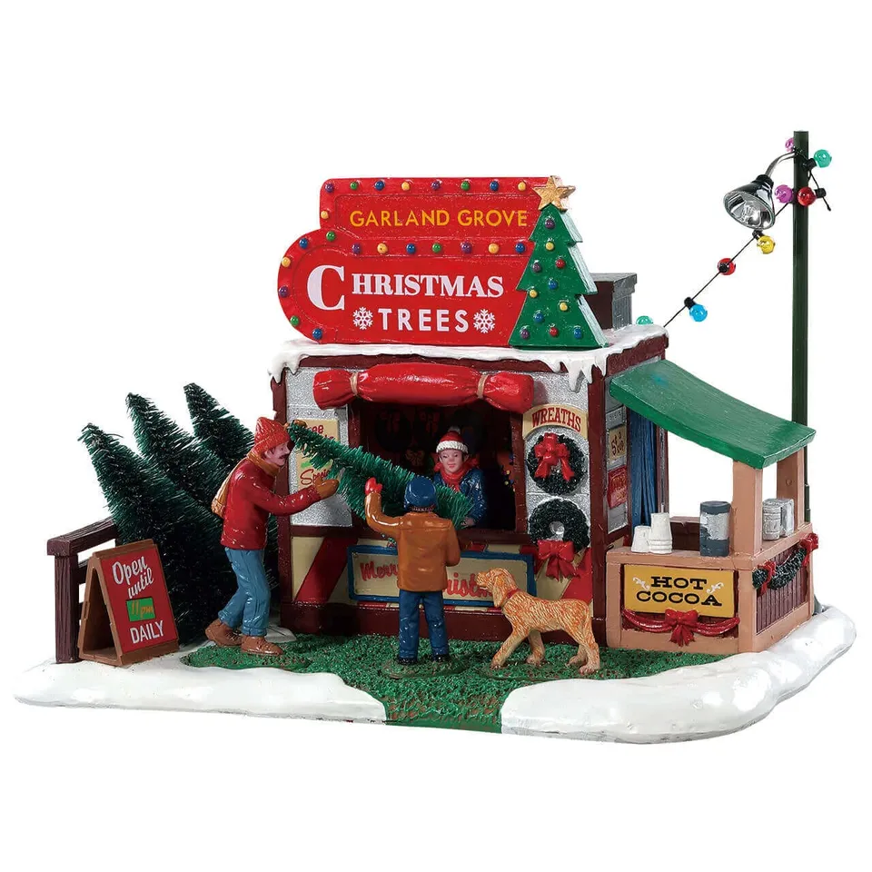 lemax-garland-grove-tree-lot-weihnachtsbaumverkauf image 1