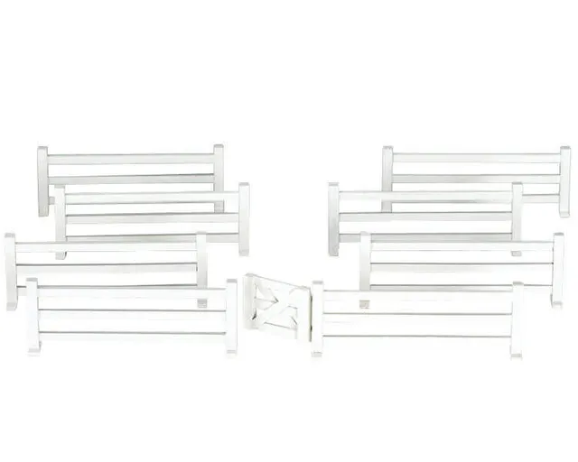 lemax-white-rail-fence-weihnachtsdorf-zaun-set image 1
