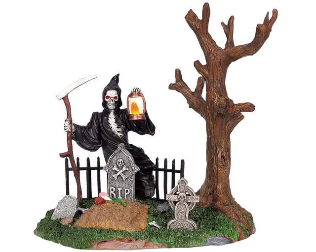 lemax-rest-in-peace-spooky-town-grabstein-dekofigur image 1