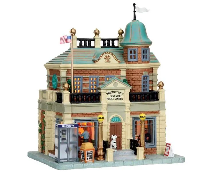 lemax-precinct-no-6-beleuchtete-miniatur-polizeistation image 1