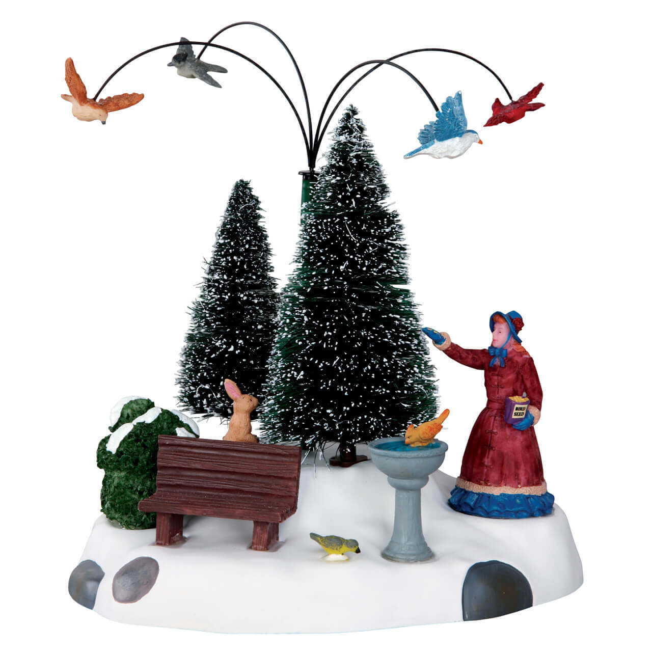 lemax-winter-feeding-set-of-2-bewegliche-vogelf-tterung image 2