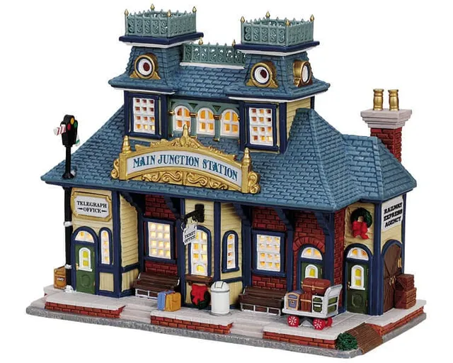 lemax-holidays-seasons-main-junction-station-beleuchteter-miniatur-bahnhof image 1