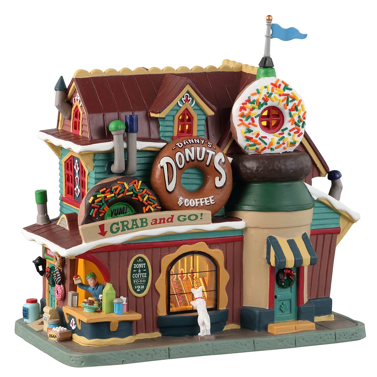 lemax-danny-s-donuts-coffee-miniatur-caf-haus-harvest-crossing image 4