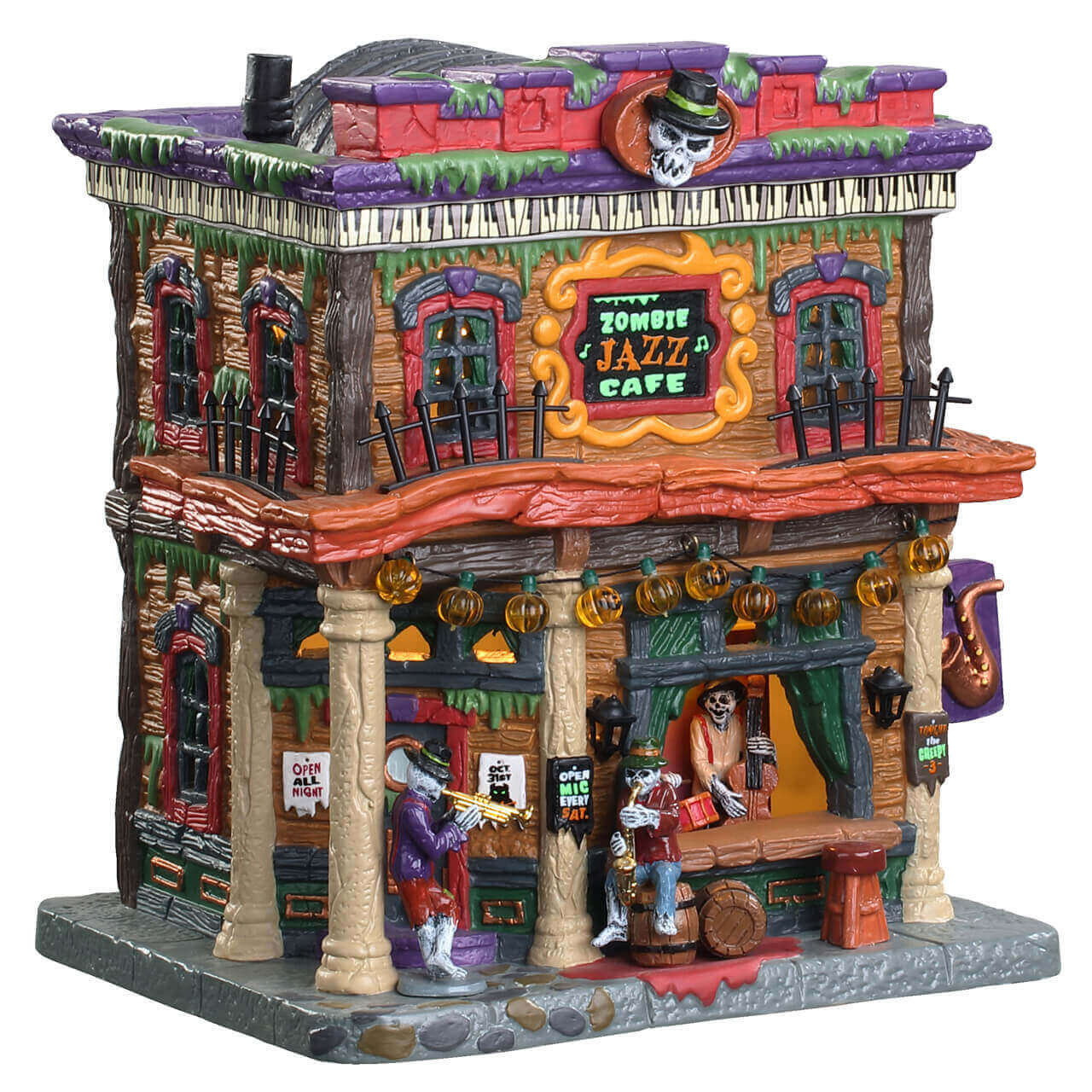 lemax-zombie-jazz-cafe-miniaturhaus-spooky-town image 1