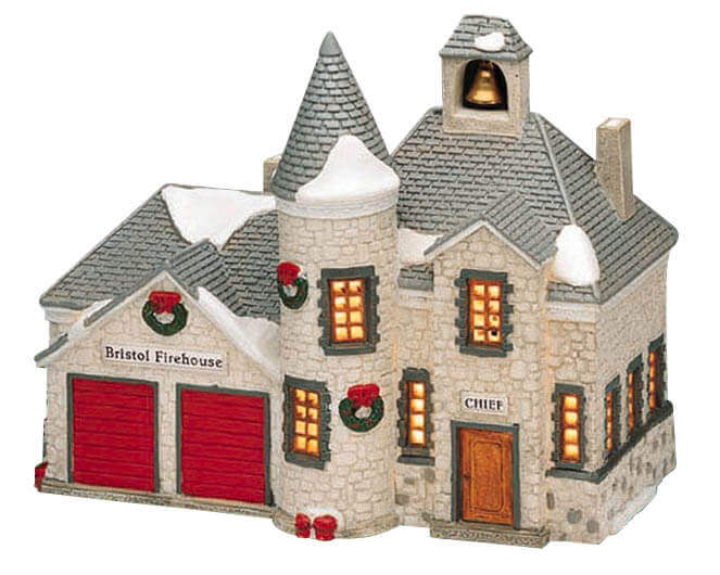 lemax-bristol-firehouse-beleuchtete-miniatur-feuerwache image 2