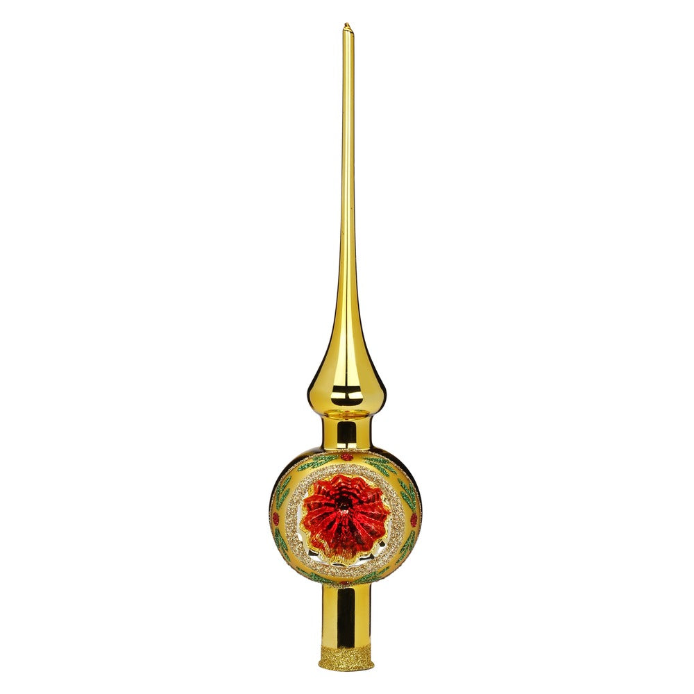 inge-glas-manufaktur-funkelnder-reflex-baumspitze-7x30-cm-gold-glanz image 1
