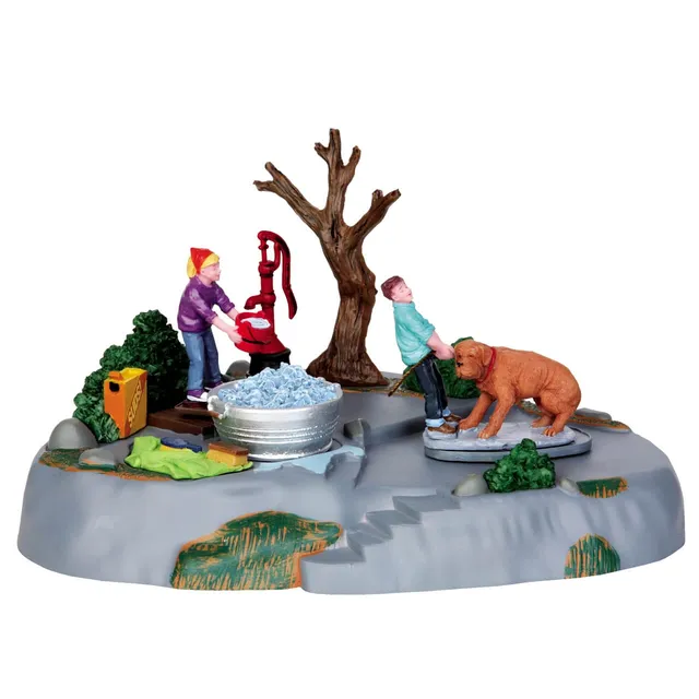 lemax-time-for-a-scrub-bewegte-miniatur-figurenszene-f-r-weihnachtsdorf image 1
