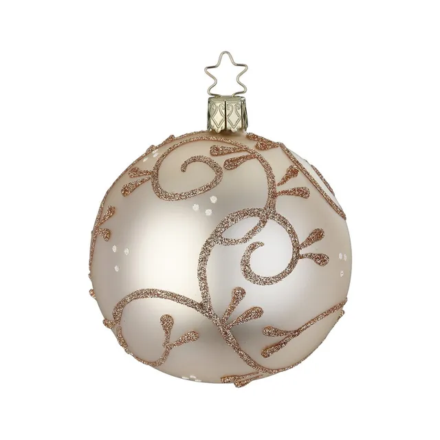 inge-glas-romantik-christbaumkugel-8-cm-beige-creme image 1