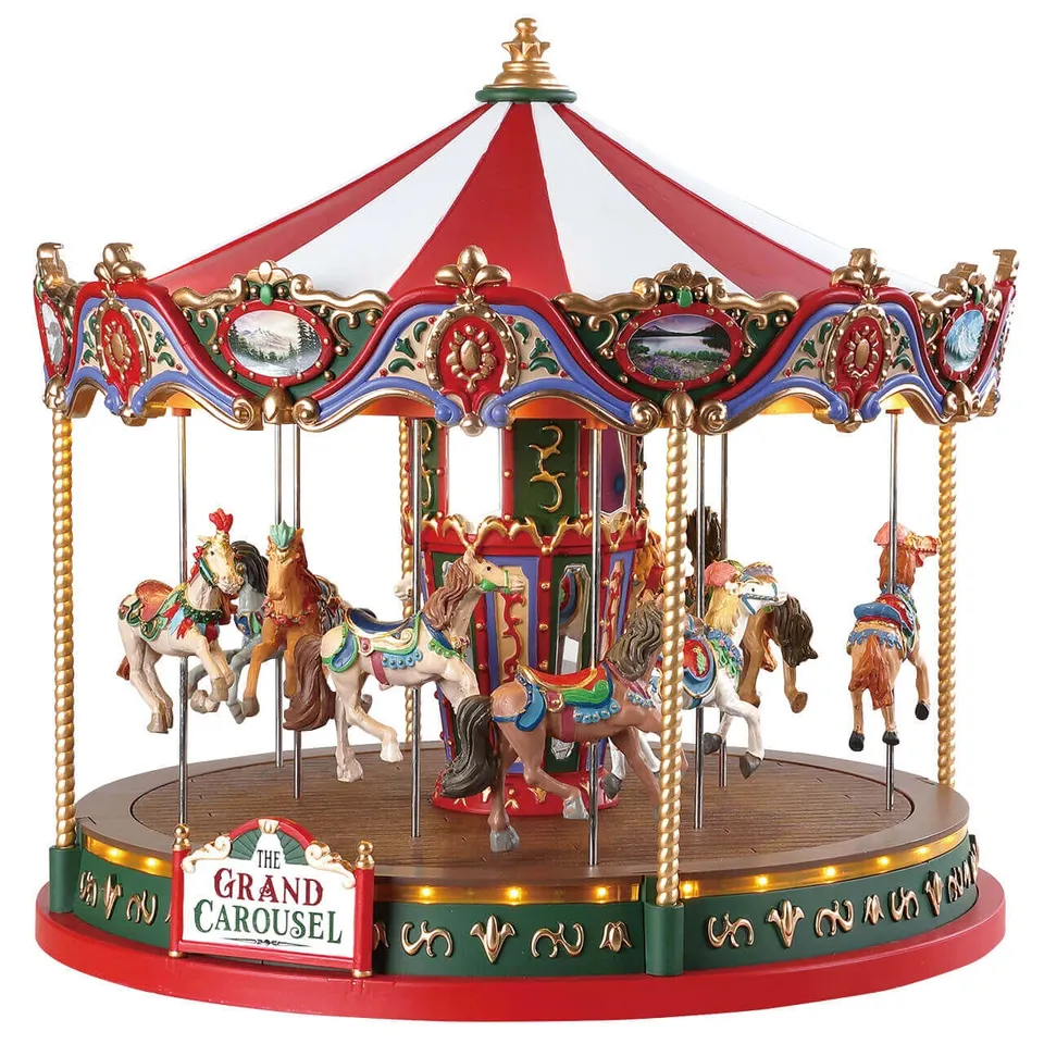 lemax-the-grand-carousel-viktorianisches-musik-karussell-mit-licht image 1