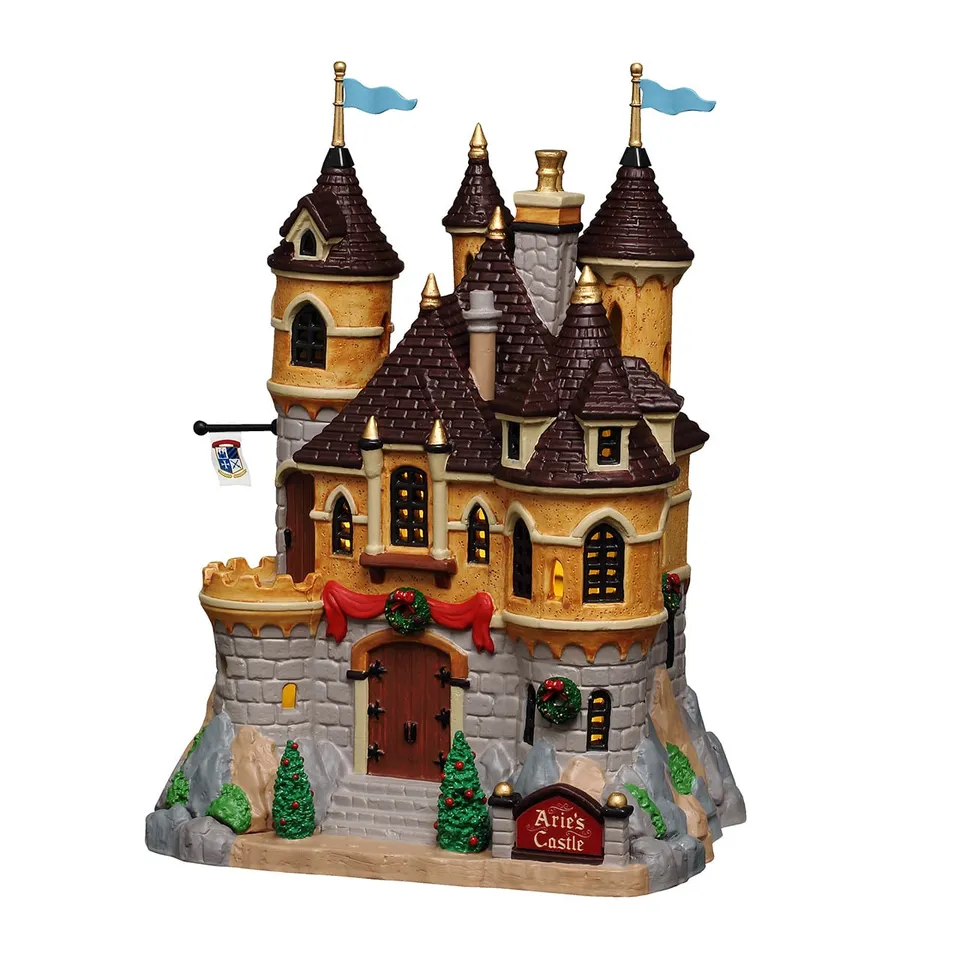 lemax-arie-s-castle-caddington-weihnachtsschloss-miniaturhaus image 1