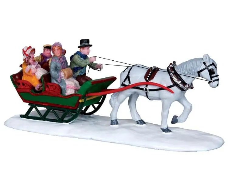 lemax-family-sleigh-ride-schlittenfahrt-szene image 1