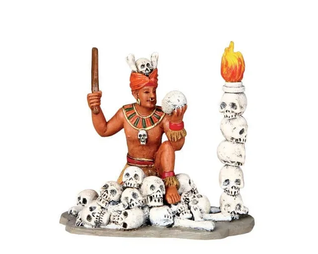 lemax-spooky-town-skull-collector-miniatur-figur image 1