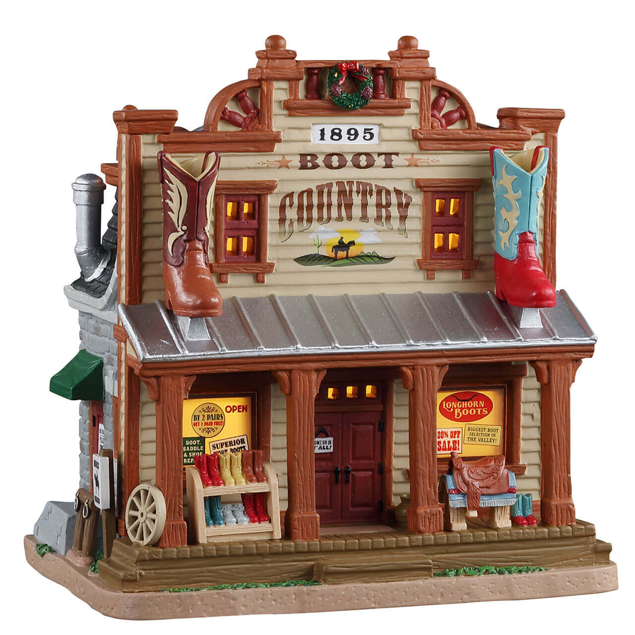 lemax-boot-country-miniaturhaus-western-shop-harvest-crossing image 1